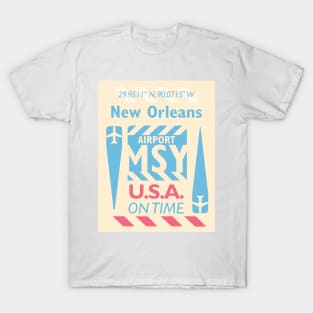 MSY New Orleans airport code design 270921 T-Shirt